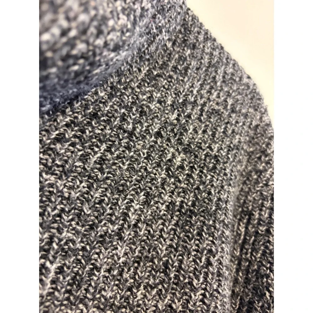 American Eagle Men's Knit Sweater‎ Charcoal Gray Shawl Collar Athletic Fit M